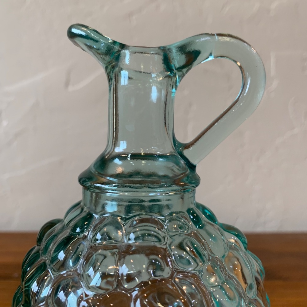 Vintage Vetreria Etrusca Seafoam Blue Hobnail Cruet | Made in Italy - Picture 9 of 16